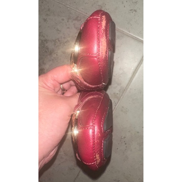 Michael Kors Fulton Moc Burgundy Red Leather Ballet Flats Shoes Women's 7.5M - Picture 8 of 8